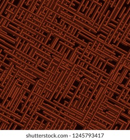 Background of crossed multicolored stripes of different lengths. Seamless texture lattice