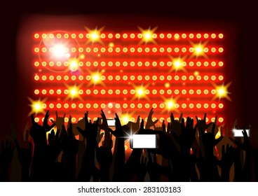 Background crowd of party people. Vector