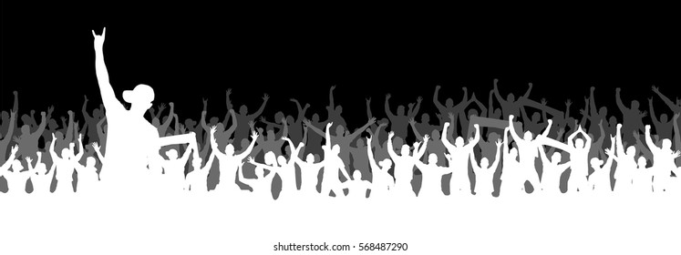 Background with crowd people.