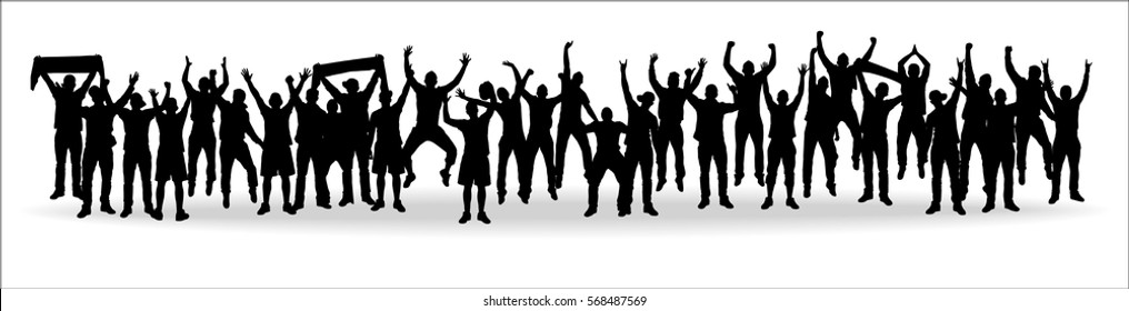 Background Crowd People Stock Vector (Royalty Free) 568487569 ...