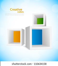 Background with cubes