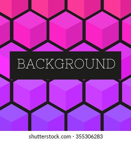 background cubes hexagons.