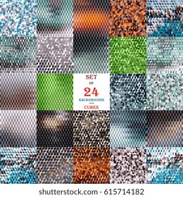 Background from cubes. Set. Vector illustration