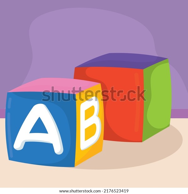 Background cubes toys\
vector illustration