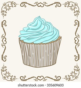 Background cup cake