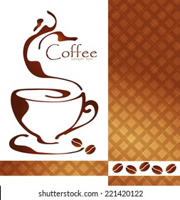 background with cup of coffee