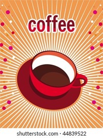 background with cup of coffee