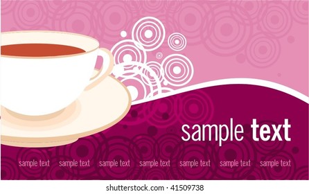 Background with cup of tea