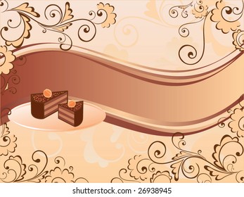 Background with cupcake