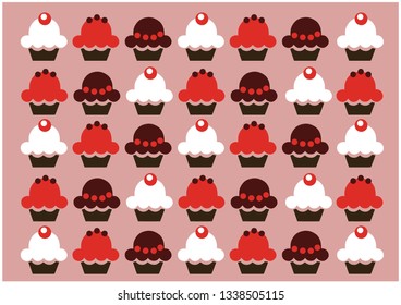 background with cupcakes