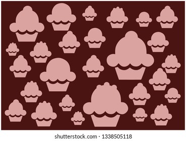 background with cupcakes