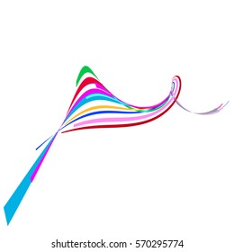 Background with curling ribbon