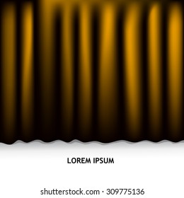 Background curtain dark. Vector