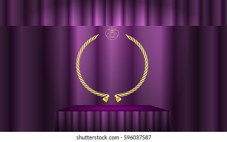 Background curtain pedestal