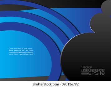 background curve line on black background space shadow overlap and dimension modern texture pattern for text and message website design
