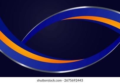 Fondo con patrón de curva y color azul. Ilustración vectorial