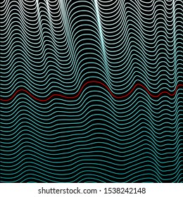 Background of curved colored lines in the form of waves.
