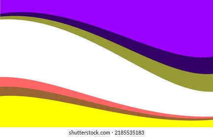Background With Curved Colors. Abstract Design