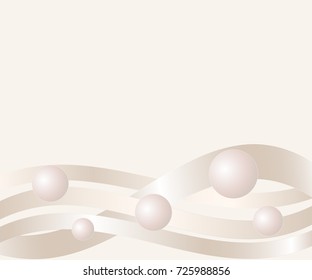 Background    curved lines with balls.Vector illustration. Space for text.