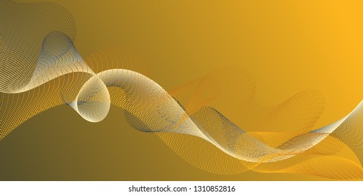 Background curved lines intersection shapes. Stylish progressive technology vector wallpaper. Fluid curl lines ripple texture design. Gradient curves flow effect illusion fancy background.