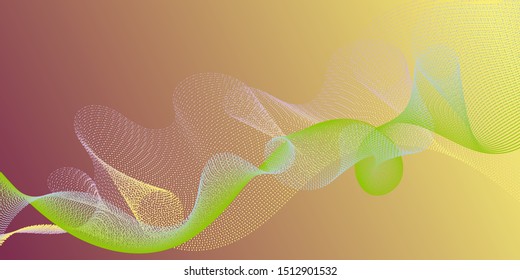 Background curved lines intersection shapes. Reticulated intersecting curves geometry backdrop. Fluid bent lines ripple effect graphics. Colorful fashionable poster smoky vector pattern.