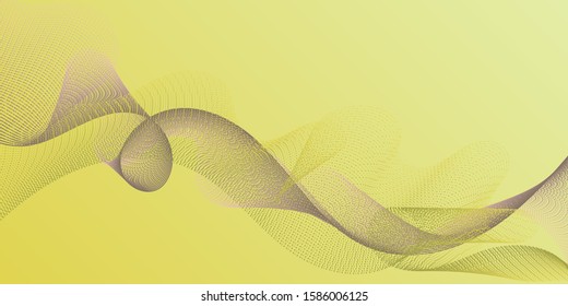 Background curved lines intersection shapes. Technological optical fiber concept vector. Fluid curl lines ripple texture design. Overlapping curves card backdrop simple design.