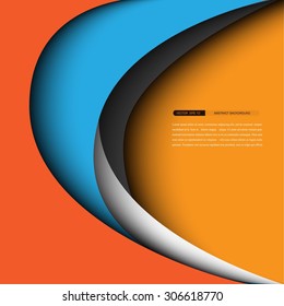 background with curves lines and shadow / abstract background wallpaper