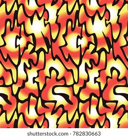 background of curvilinear red yellow figures