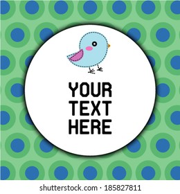 Background with cute bird 
