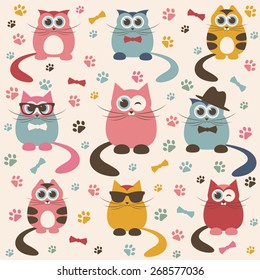 Background with cute cats