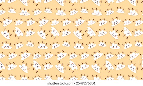 Background Cute Cloud Design in Abstract Aesthetic Pattern