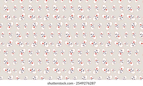 Background Cute Clouds in an Aesthetic Abstract Pattern
