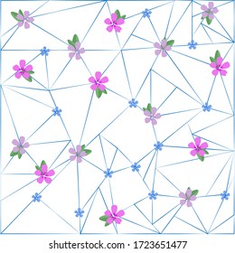 Background with cute flower pattern. Great for Baby Shower, Wedding, Birthday, Mother's Day, Easter, Scrapbook, Gift Wrap, surface textures.