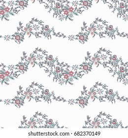 Background with cute flowers. Seamless pattern.