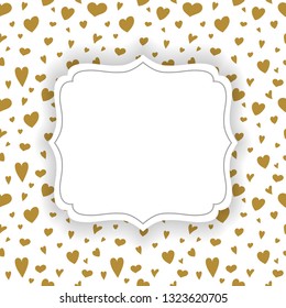 Background with cute hand drawn hearts for Mother's Day, Women's Day and Valentine's Day. Vector