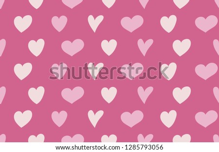 Background with cute hand drawn hearts. Valentine's Day, Mother's Day and Women's Day. Vector