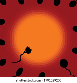 Background of A cute little sperm