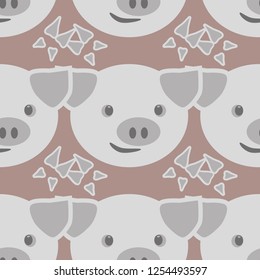 background with a cute muzzle of pig