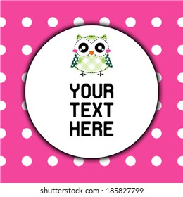 Background with cute owl 