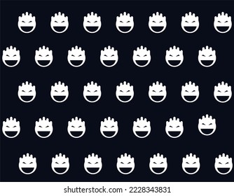 background cute and unique touching characters white colour mode and black background