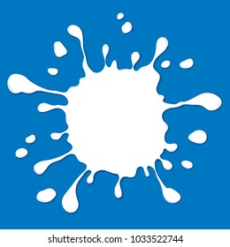 Background for dairy and milk product / Vector illustrations with drops and splashes, trademark, sign