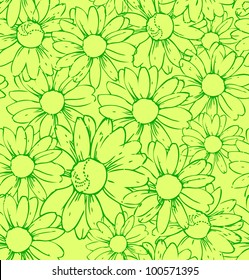 background with daisies