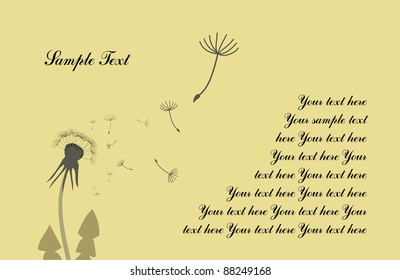 background with dandelion