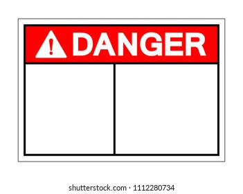 Background Danger Blank Symbol Sign,Vector Illustration, Isolate On White Background Icon. EPS10