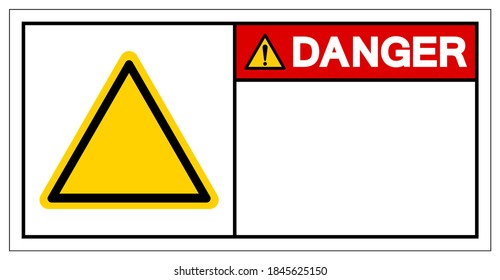 Background Danger Blank Symbol Sign,Vector Illustration, Isolate On White Background Label. EPS10