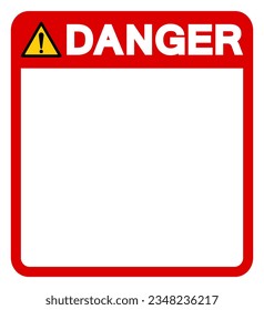 Background Danger Blank Symbol Sign,Vector Illustration, Isolate On White Background Label. EPS10