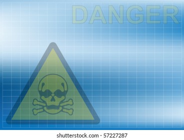 Background danger warning with copy space for own text