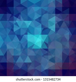 Background of dark blue geometric shapes. Abstract triangle geometrical background. Mosaic pattern. Vector EPS 10. Vector illustration