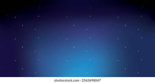 Background with dark blue starry sky. Vector on the background of the night sky.