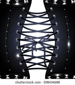 background dark metal corset